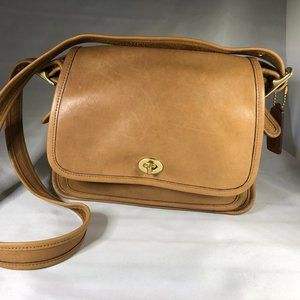 Tan Leather Crossbody COACH purse